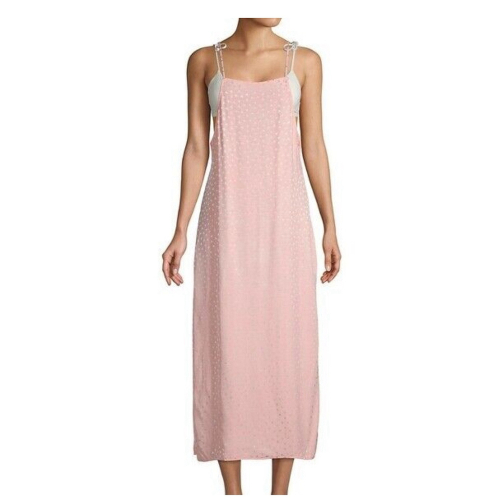 Onia Melanie Dress Floating Triangle Pink Coverup Tahiti Pink Size Large‎